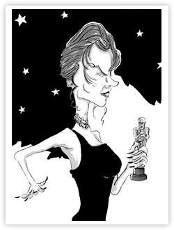 Nicole Kidman, caricature, joke